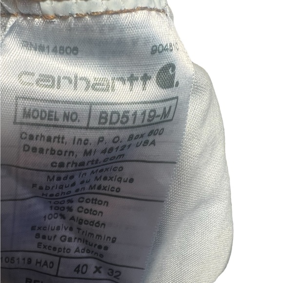 Men’s Carhartt, Relaxed Fit, 40x32, Zip-Up Jeans. D36 - Picture 3 of 11